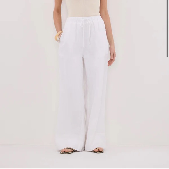 DISSH White Wide-Leg Pants - Picture 1 of 3